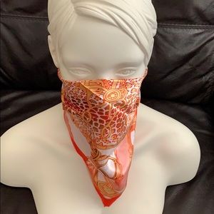 New silk fancy scarf, face mask, headband